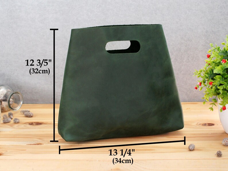 Leather Shopper Bag, Personalized Tote Bag, Custom Gifts for Her, Minimalist Handbag, Small Tote Bag, Travel Bag, Leather Gifts image 5