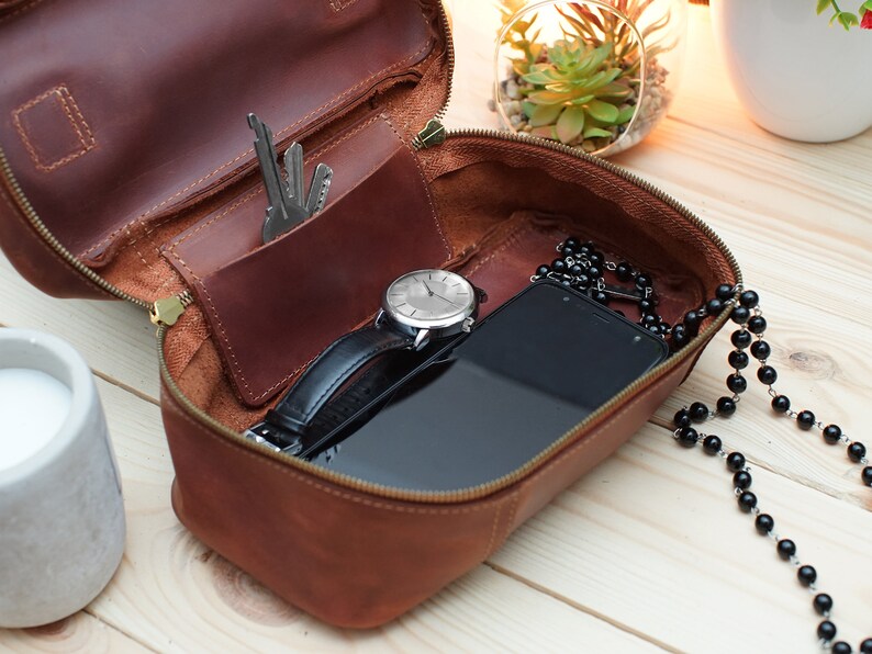 personalized mens bathroom bag