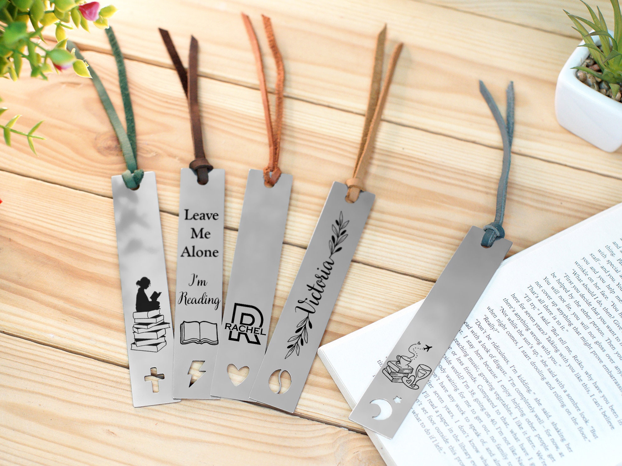 Custom Bookmarks With Engraving, Personalized Cute Bookmark, Gifts for ...
