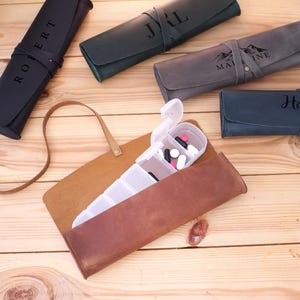 Custom Leather Pill Holder for Weekly Use, Travel Medicine Case for Men and Women, Elegant Personalized Pill Organizer Pouch, Birthday Gifts