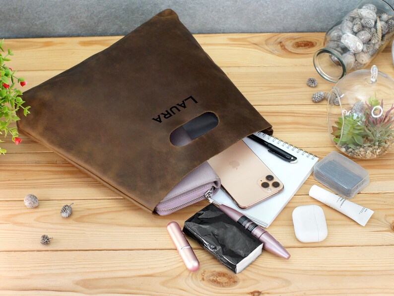 Leather Shopper Bag, Personalized Tote Bag, Custom Gifts for Her, Minimalist Handbag, Small Tote Bag, Travel Bag, Leather Gifts Dark Olive