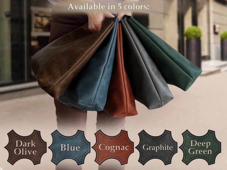 Leather Shopper Bag, Personalized Tote Bag, Custom Gifts for Her, Minimalist Handbag, Small Tote Bag, Travel Bag, Leather Gifts image 3