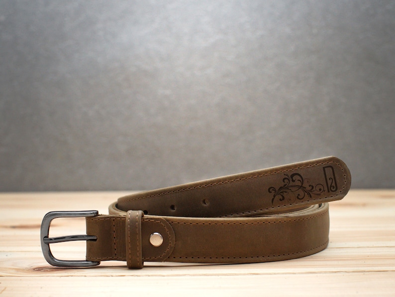 personalized leather belt
