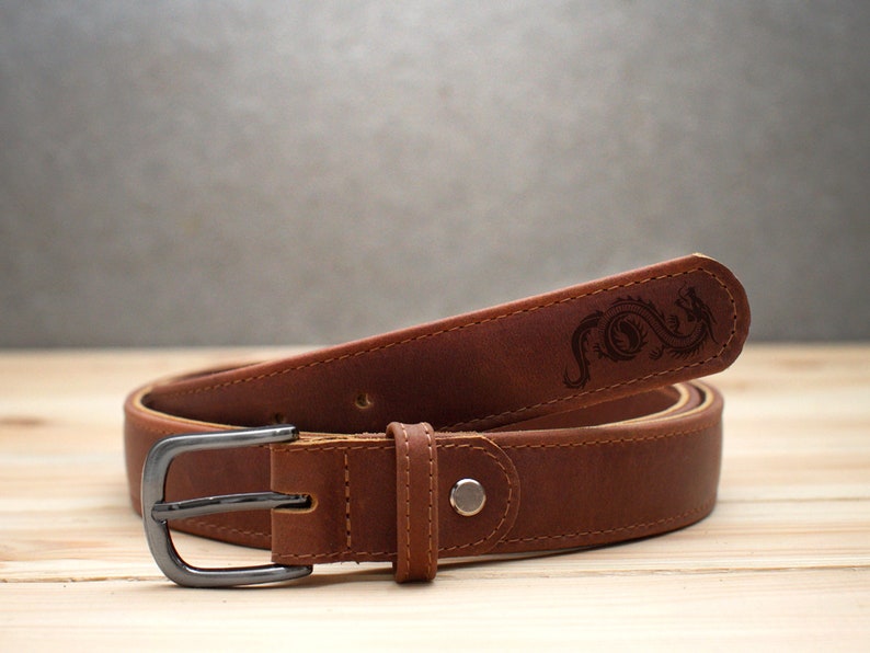 personalized leather belt