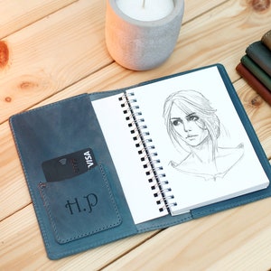 Personalized Leather Journal, Leather Notebook Cover, Handmade Journal with Name, Engraved Refillable Notebook, Personalized Leather Gifts