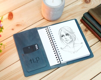 Personalisiertes Leder Journal, Leder Notebook Cover, handgemachtes Journal mit Name, graviertes nachfüllbares Notizbuch, personalisierte Leder Geschenke