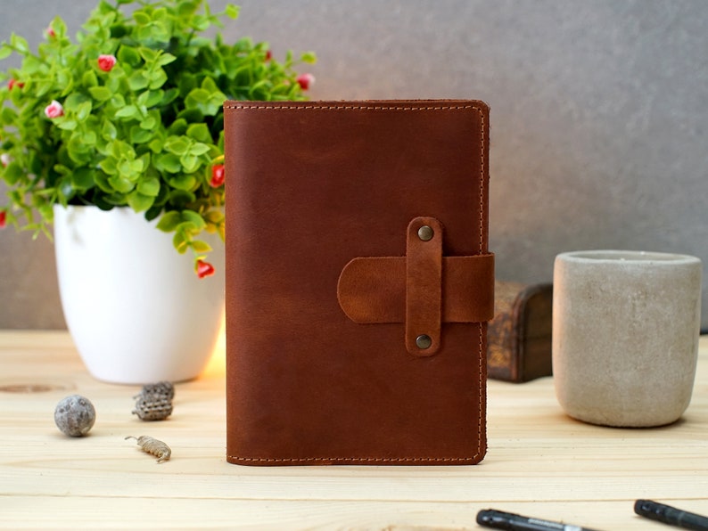 Personalized Leather Notebook Cover Refillable Journal Cover Etsy