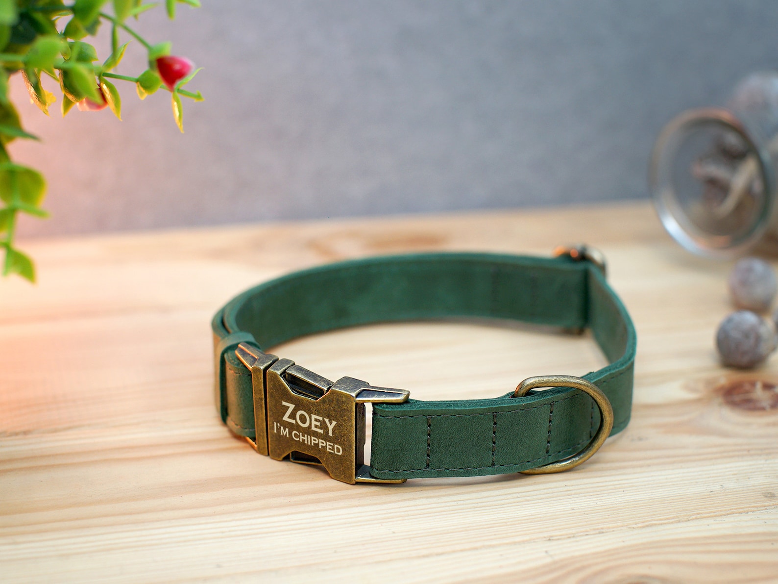 Leather Dog Collar With Metal Buckle Personalized Dog Collar Etsy