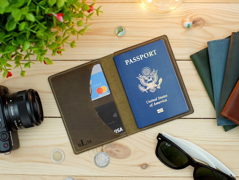 Passport Cover Leather Custom Passport Case Personalized Etsy