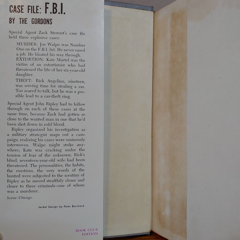 Case File: FBI by the Gordons, Doubleday & Co., Jacket by Peter ...