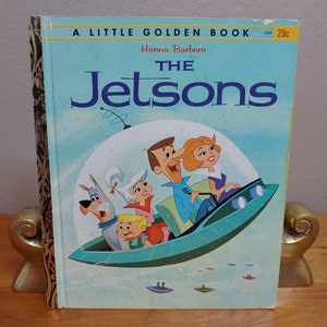 The Jetsons, Hanna Barbera, A Little Golden Book, "A" 1962, .29, #500, vintage hardcover children's book in good condition, 1st Edition