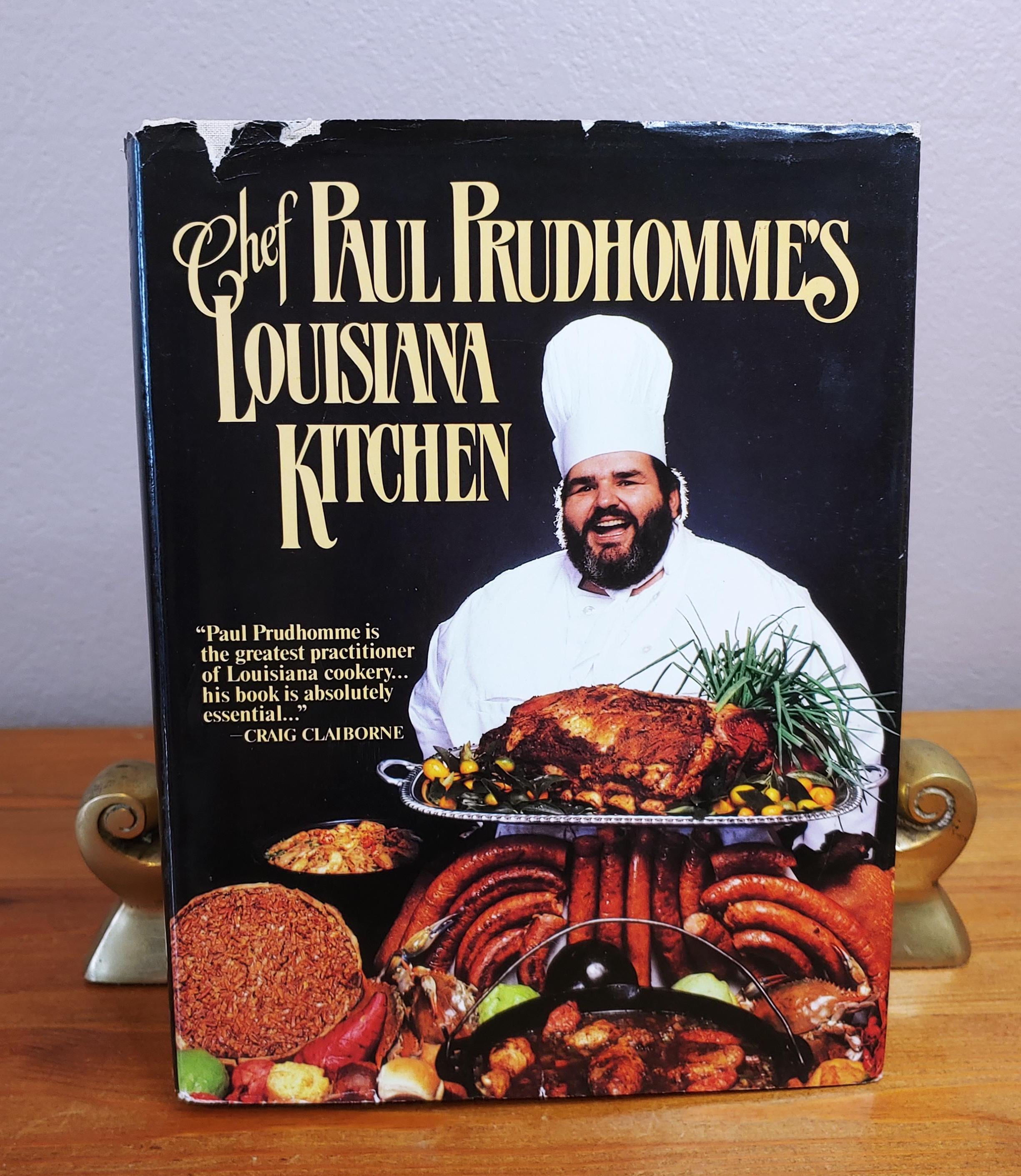 Chef Paul Prudhomme's Louisiana Kitchen, HC/DJ, 1984 1st Edition, Louisiana cookery, Cajun and Creole Cooking, vintage cookbook