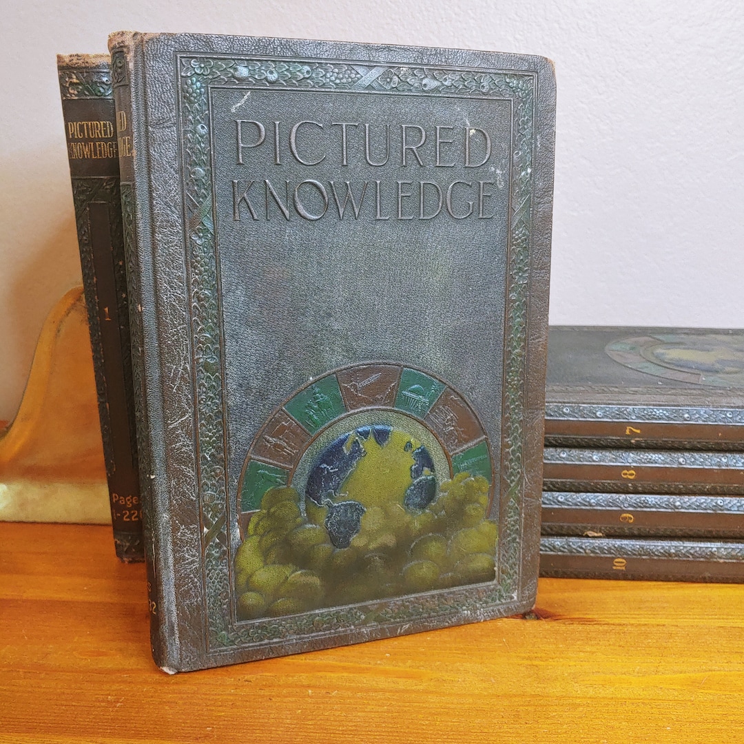 10-volume Set of Pictured Knowledge, Antique Children's