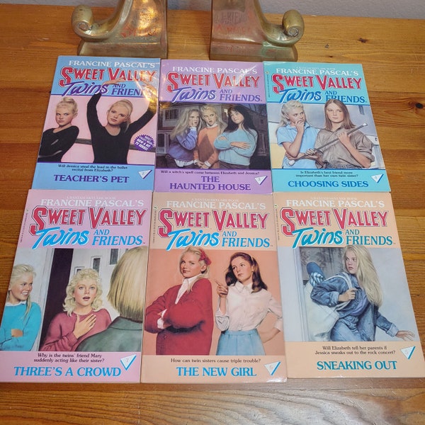 Sweet Valley Twins and Friends, #2, 3, 4, 5, 6, & 7, Francine Pascal's, Bantam Skylark Books, pb, 1986 and 1987, vintage teen books