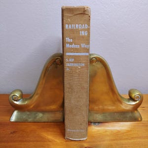 Railroading The Modern Way, S. Kip Farrington, Jr., Coward-McCann, Inc., 1951, vintage hardcover book about trains, photographs