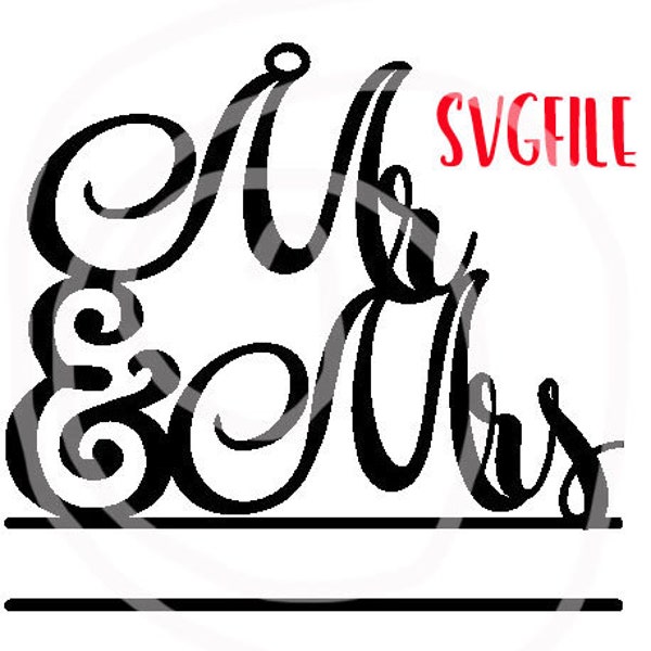 Mr and Mrs Christmas Ornament SVG File, Wedding, Mr&Mrs LASERcut files, Laser Printer, Glowfordge