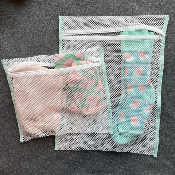 Large Travel Laundry Bags Set of 2 Mesh Lingerie Bags 