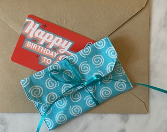 Gift Card Holder | Set of 3 | 100% Cotton Fabric Envelope