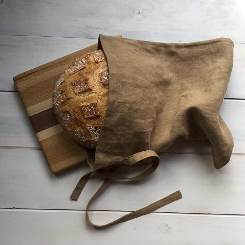 Linen Bread Bags Reusable Bread Storage Bag Etsy