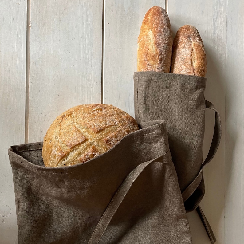 Linen Bread Bags Reusable Bread Storage Bag Etsy