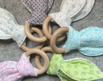 Bunny Ear Teether | Natural Baby Teething Toy