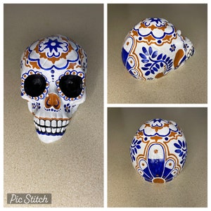 Mexican Calavera, Talavera Design, Sugar Skull Gifts, Gift for Her, Day of the Dead, Dia de los Muertos Decor, Sugar Skull Art