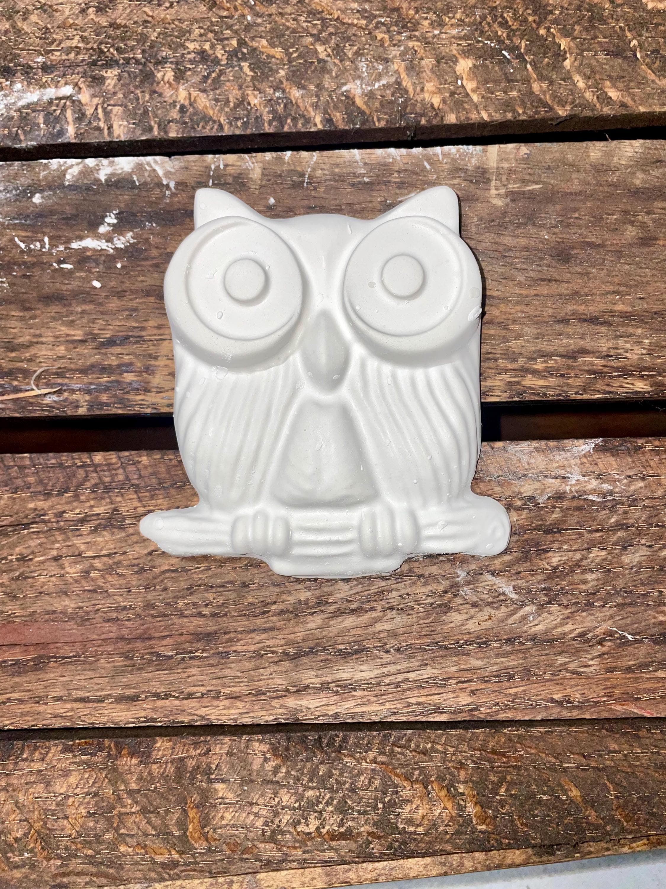 Ready To Paint Plaster Owl Wall Art, (Unfinished), DIY Owl Wall Art, Owl Wall Hanger, Paint Your Own