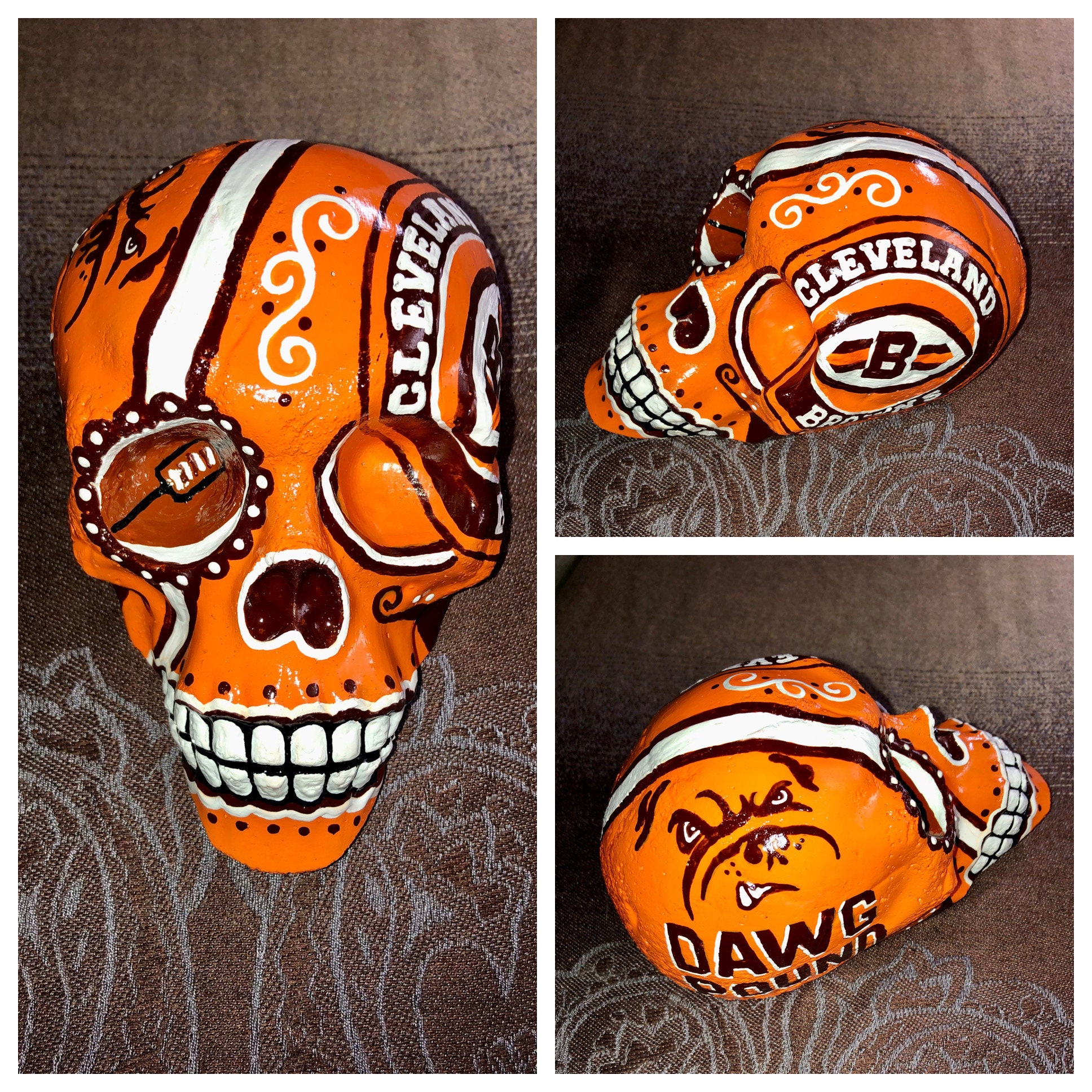 Cleveland Browns Skull Helmet 3D Hoodie All Over Print Unique