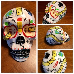 Mexican Art, Gift for Teacher, Career Recognition, Day of the Dead Design, Dia de los Muertos Decor, Sugar Skull Art, Gift for Profession