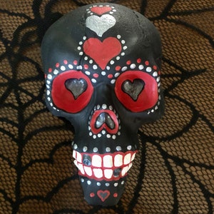 Mexican Calavera, Sugar Skull Gifts, Valentine Gift, Heart Design, Day of the Dead, Dia de los Muertos Decor, Sugar Skull Wall Art
