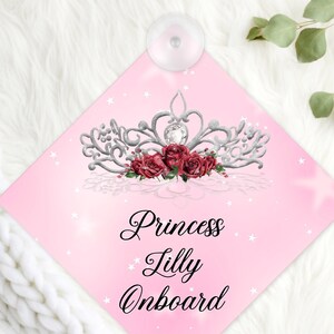 Baby On Board Sign, Personalised Car Window Sign, Princess On Board Sign, Precious Cargo On Board, Car Suction Sign,