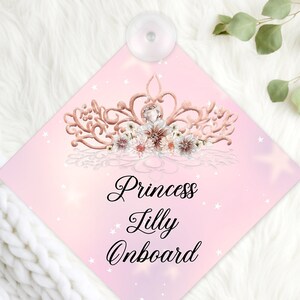 Baby On Board Sign, Personalised Car Window Sign, Princess On Board Sign, Precious Cargo On Board, Car Suction Sign,