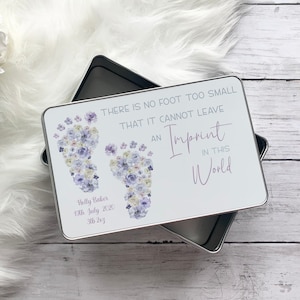 Personalised Keepsake Box, Memorial Gift, Personalised Tin,Loss Gift, Stillborn, Miscarriage