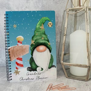 Personalisiertes Gonk Weihnachtstagebuch, Weihnachtswichtel Wunschbuch, Gonk Weihnachtsnotizbuch, personalisierter Weihnachtsplaner, Organizer.