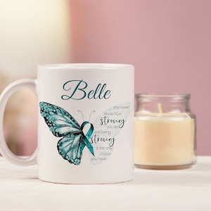 Tazza farfalla personalizzata - Regali per gli amici - Regalo a tema positività, Tazza di forza