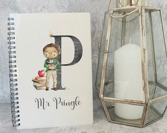 Personalised Male Teacher Appreciation Gift | End Of Term | Thank You Gift | Teacher Gift | Personalised Notebook | Best Teacher Gift