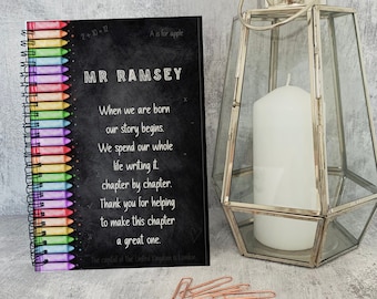 Personalised Notebook Teacher Appreciation Gift | End Of Term | Thank You Gift
