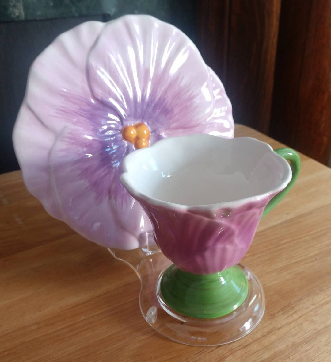Teleflora Pink Tulip Cup and Saucer 1990 Collectible, Free Shipping in ...
