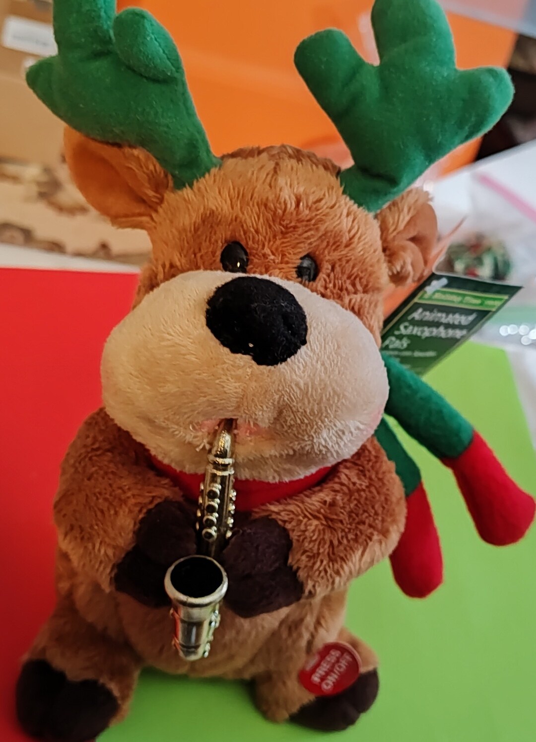 Saleyakety Sax Reindeer. Saxophone Player Reindeer Plush Etsy