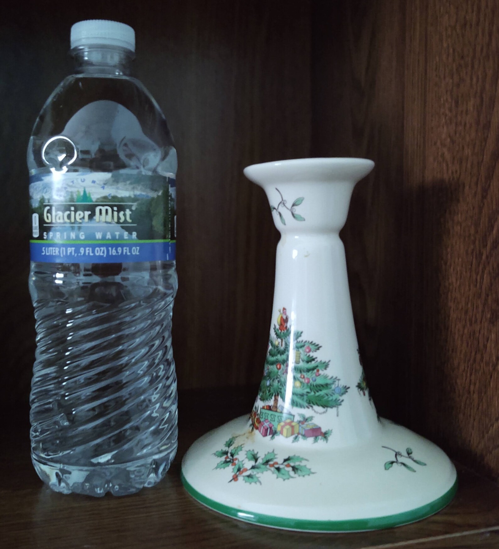 Vintage Spode candle holder Christmas tree pattern made in Etsy