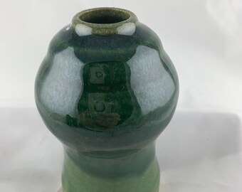花瓶、茶色、青、緑。ねじれた形。 - Etsy 日本