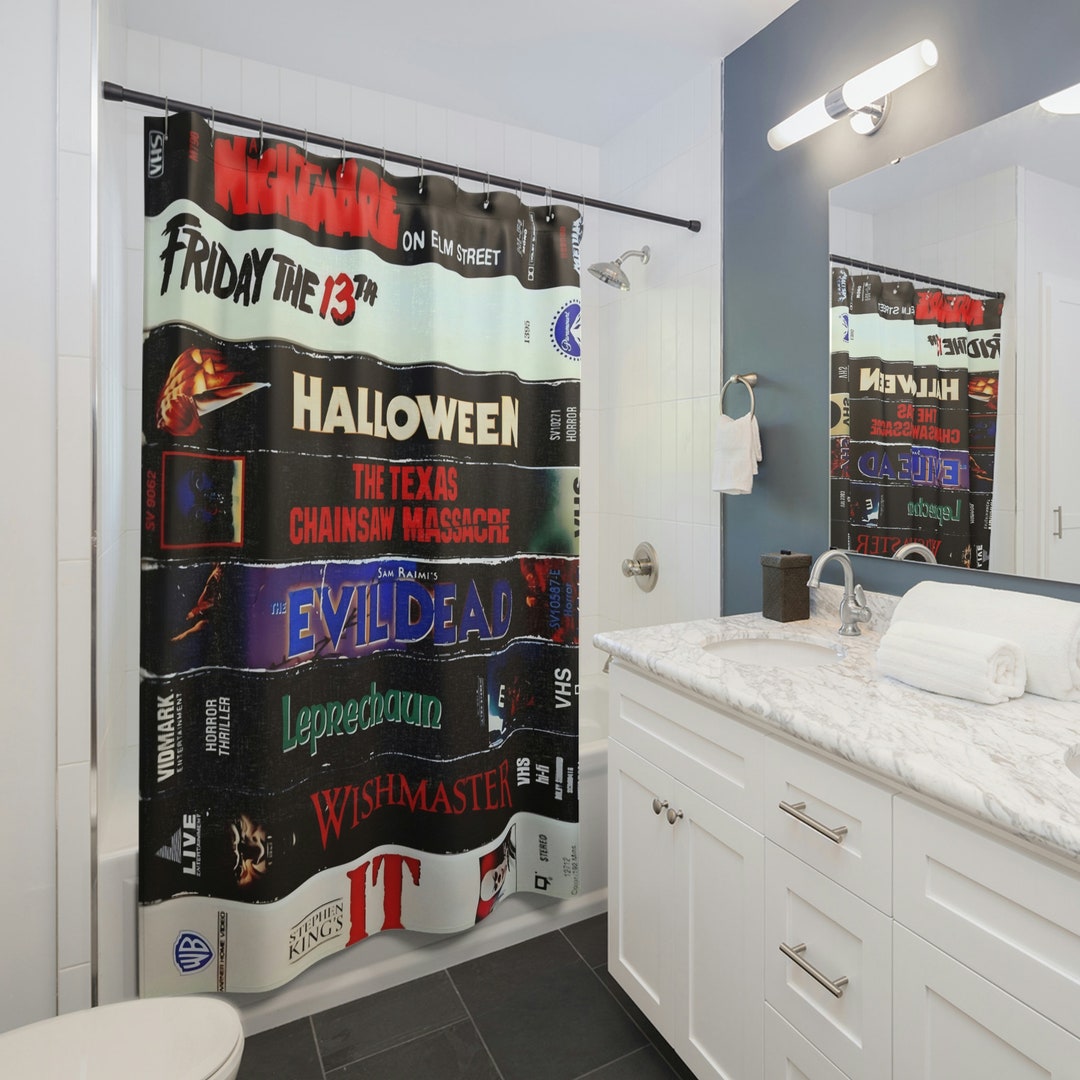 Horror Movie Shower Curtain Horror Bathroom Décor IT Etsy