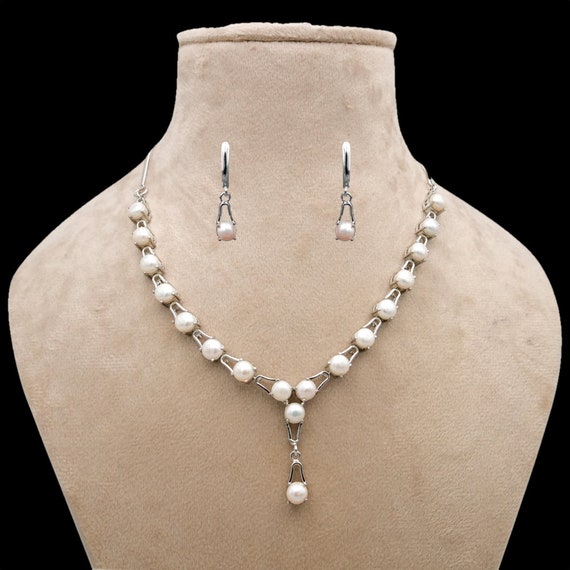 Acquista Gioielli Con Collana Con Ciondolo Di Perle D'acqua Dolce