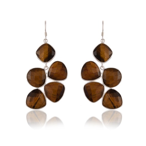 Teresa Earrings in Tigers Eye Teresa Earrings in Tigers Eye