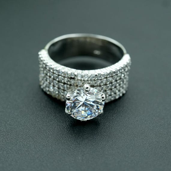 Natural Moissanite Silver Ring Solitaire Ring Wedding Ring Single Solitaire Ring Cocktail Ring Women Anniversary Gifts Engagement Ring Etsy Ireland