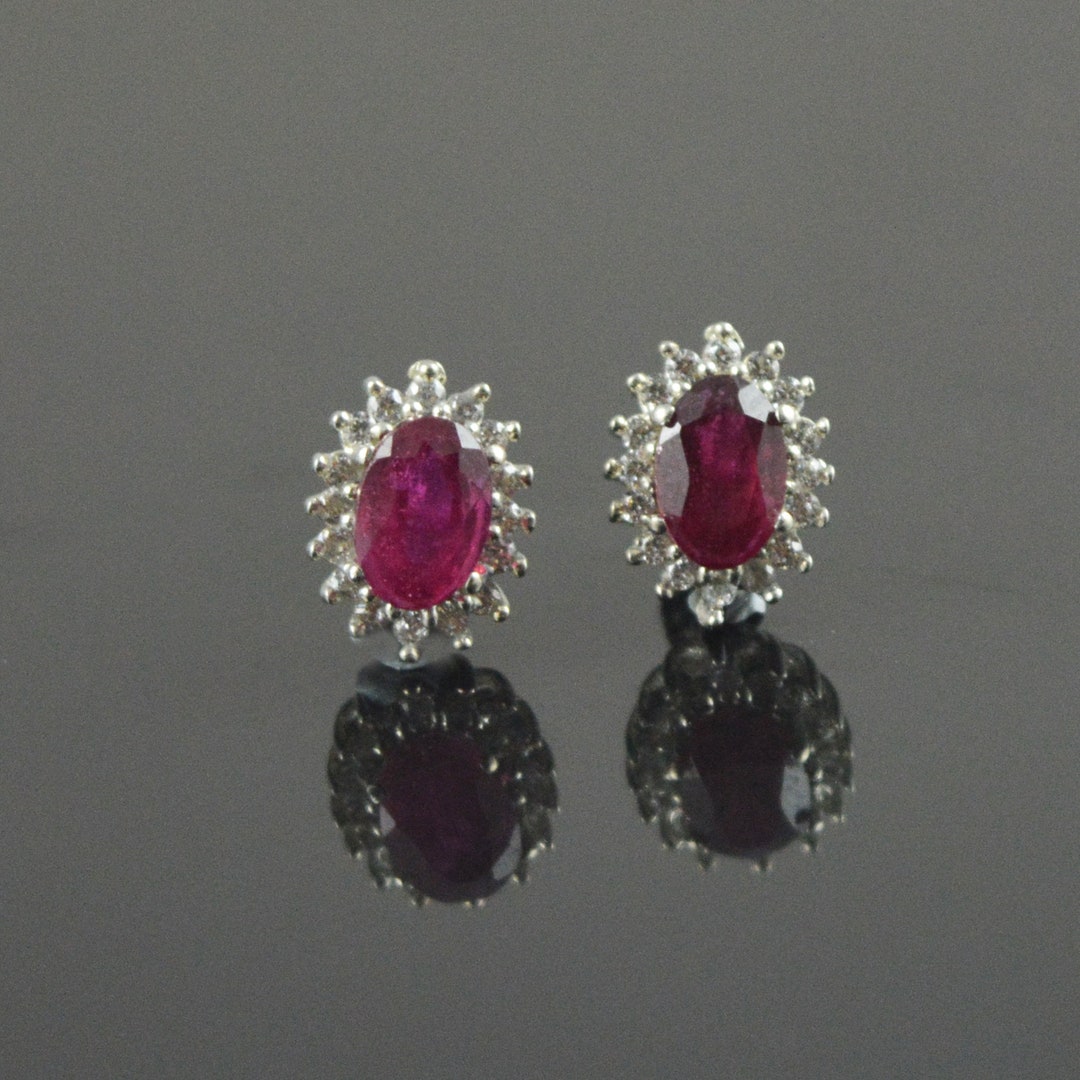 Orecchini A Perno In Argento 925 Con Topazio Blu Naturale – 6x6 Mm, Placcati Rodio | Pietra Preziosa AAA, Anallergici