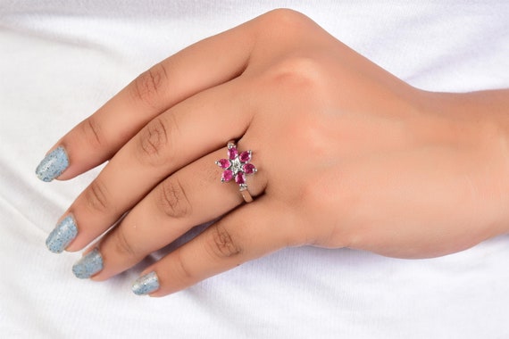 Captivating Ruby Center Finger Ring