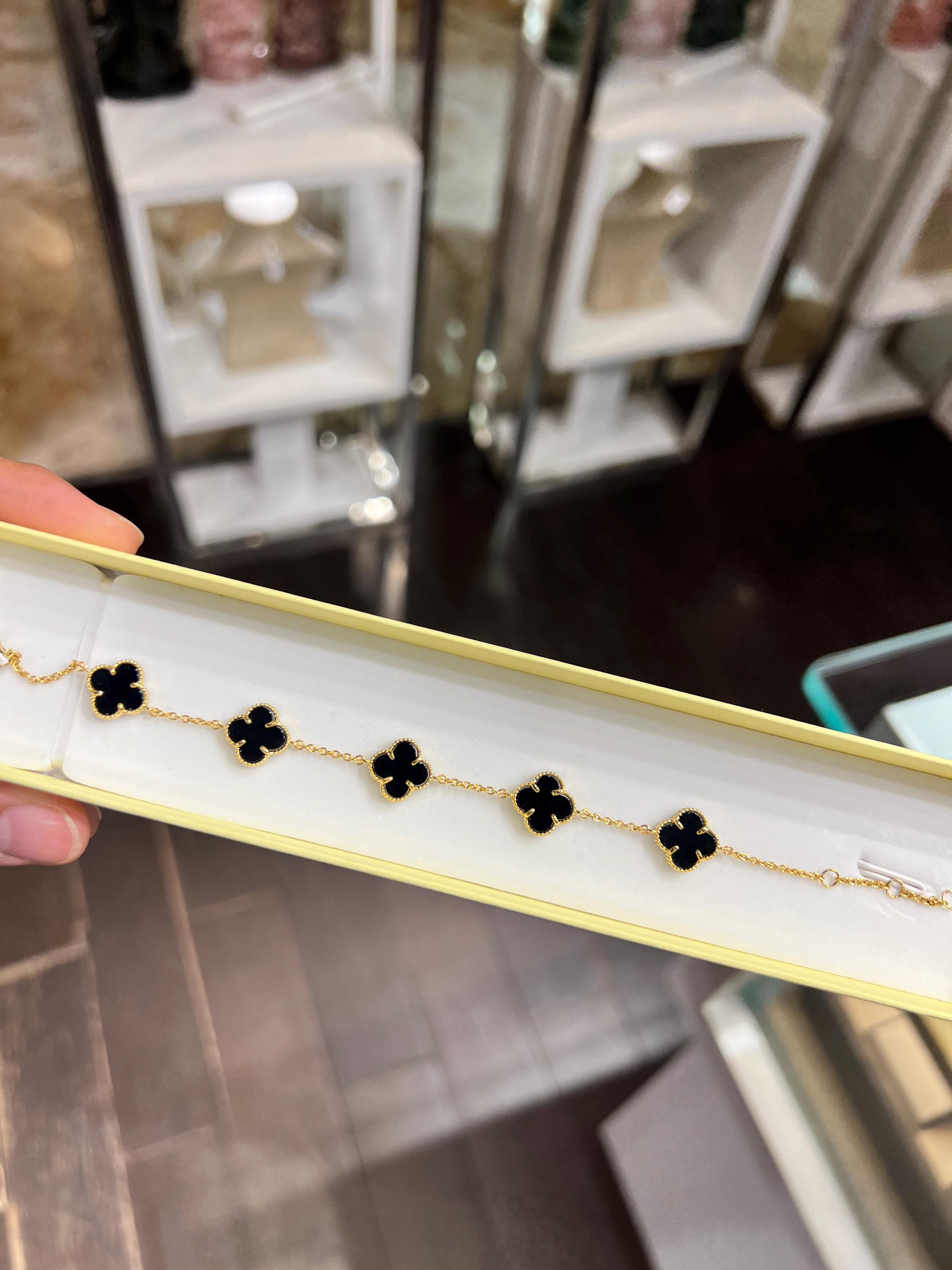 Natural Mop/malachite/black Onyx 18K Solid Gold Bracelet Natural Mop/malachite/black Onyx 18K Solid Gold Bracelet