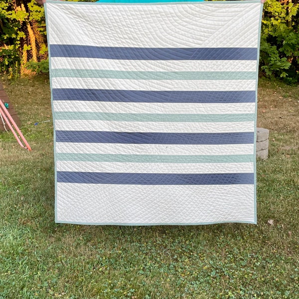 Striped Baby Quilt Etsy