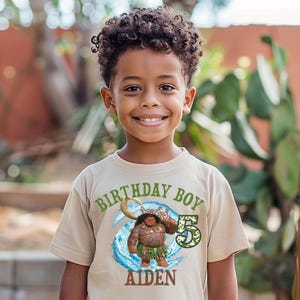 MAUI Boy Shirt Moana Custom Birthday T-Shirt Custom Birthday Boy Shirt Disney Custom Birthday Tee Shirt Magic Kingdom Tee Maui Birthday Boy